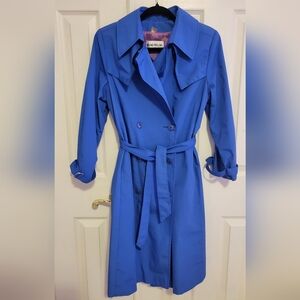 VINTAGE Blue Trench Coat